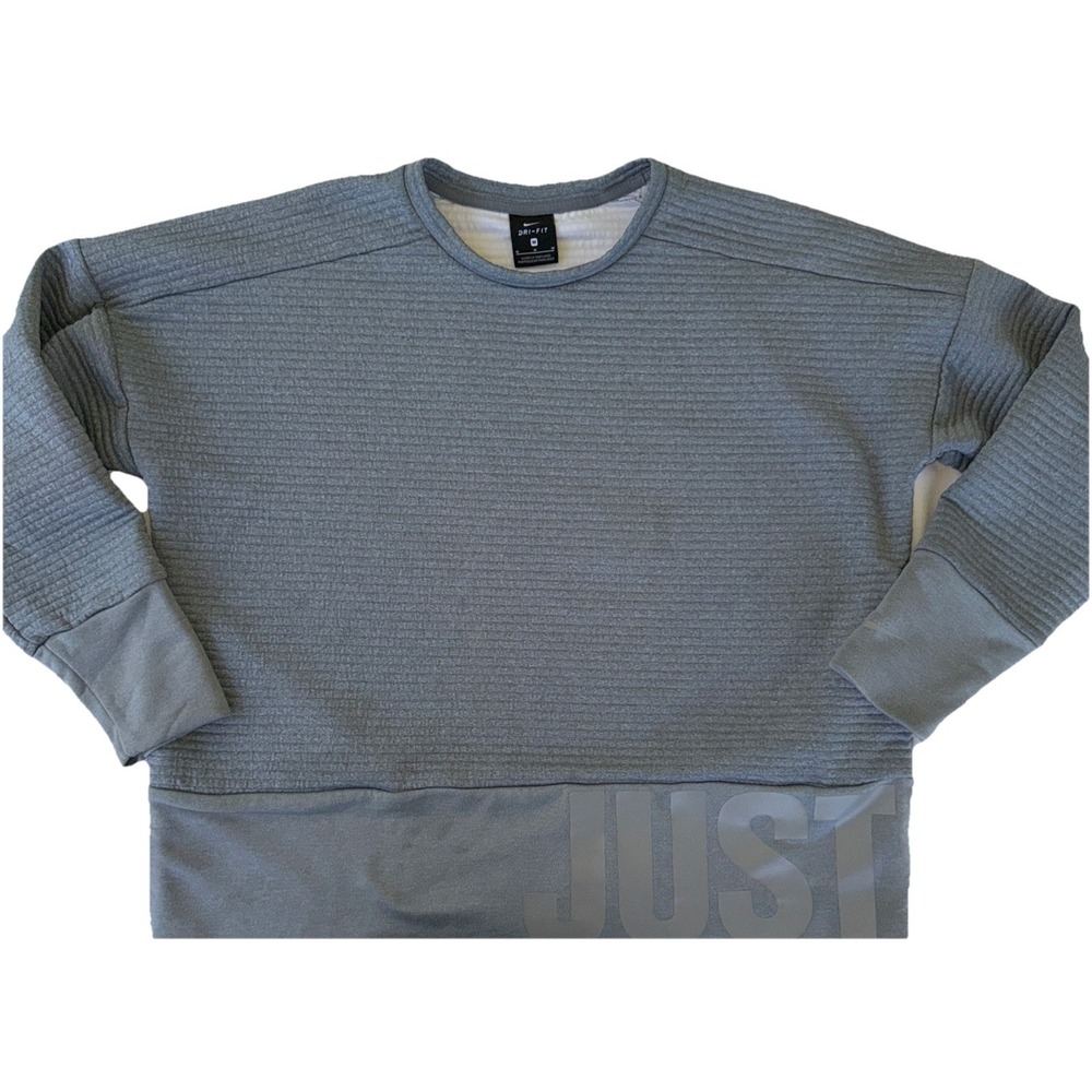 Womens Nike Dri-Fit Just Do It Crew Neck Pullover Sweater Size Medium